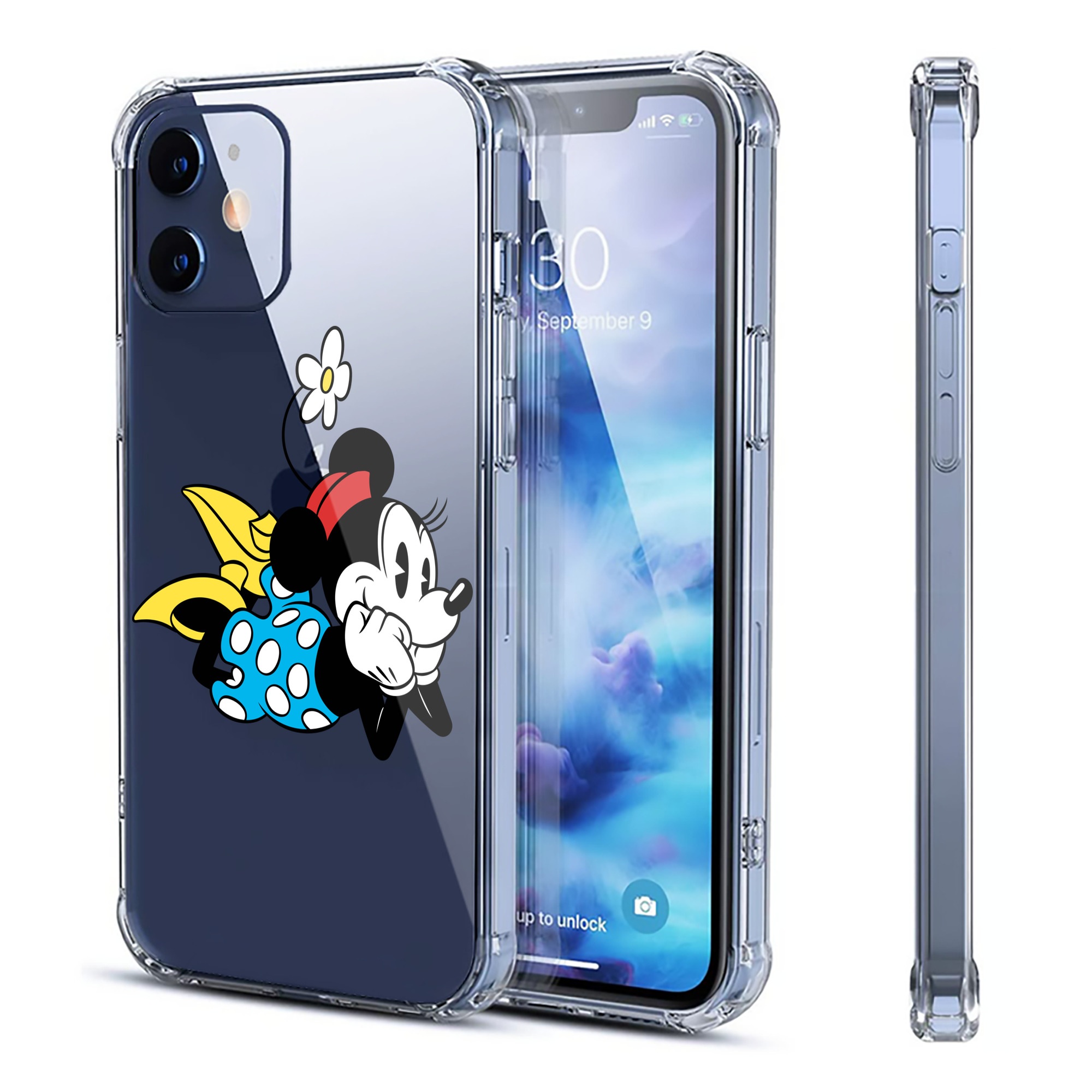 （画像用） ミッキーマウス Mickey Mouse 【iPhone 12シリーズ対応】透明スマホケース（クリアソフトケース）